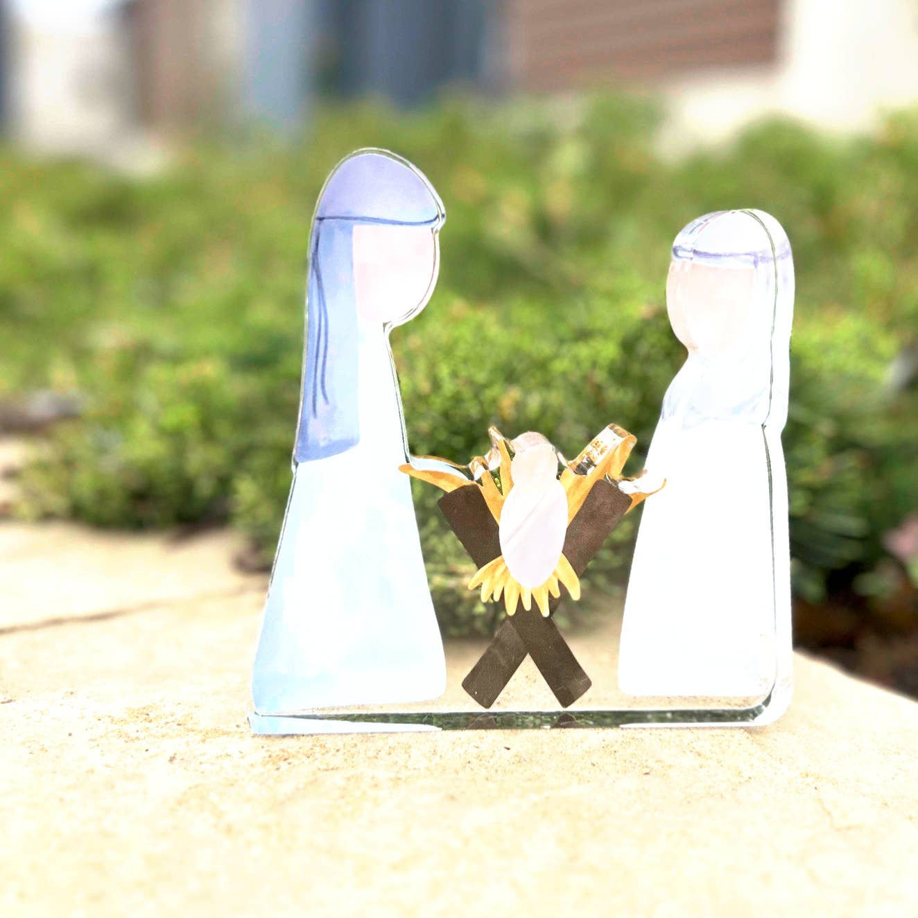 Casey Andrews Art – wholesale Nativity scene decor – Holy Family Nativity Acrylic Art Block1