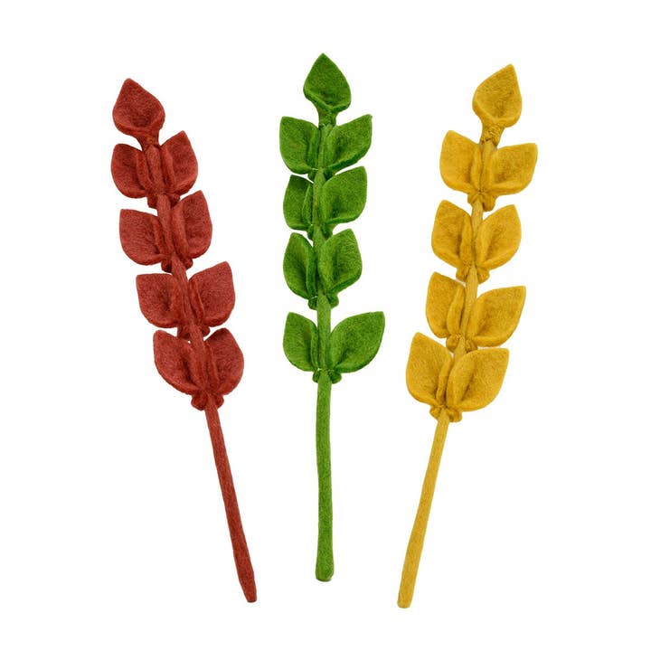 Felt Leaf Stem for wholesale by BNB Crafts Inc.