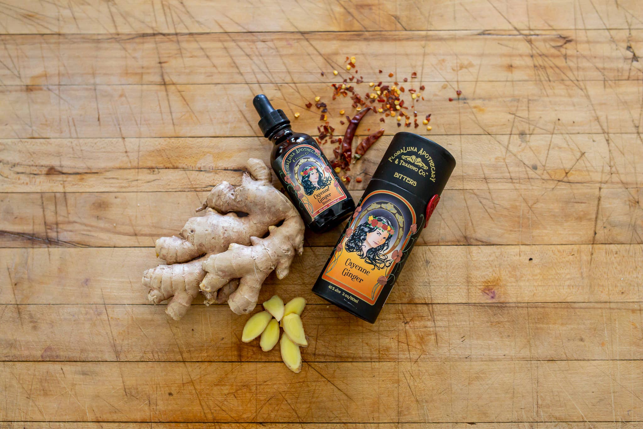 FloraLuna Apothecary & Trading Co. - Wholesale Bitters - Cayenne Ginger Bitters