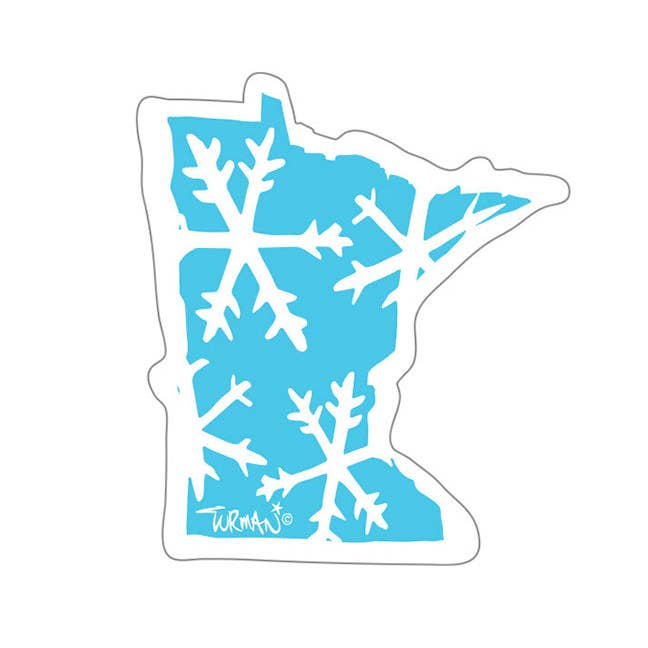 MN Snowflake Sticker for wholesale by Adam Turman Artwork Co
