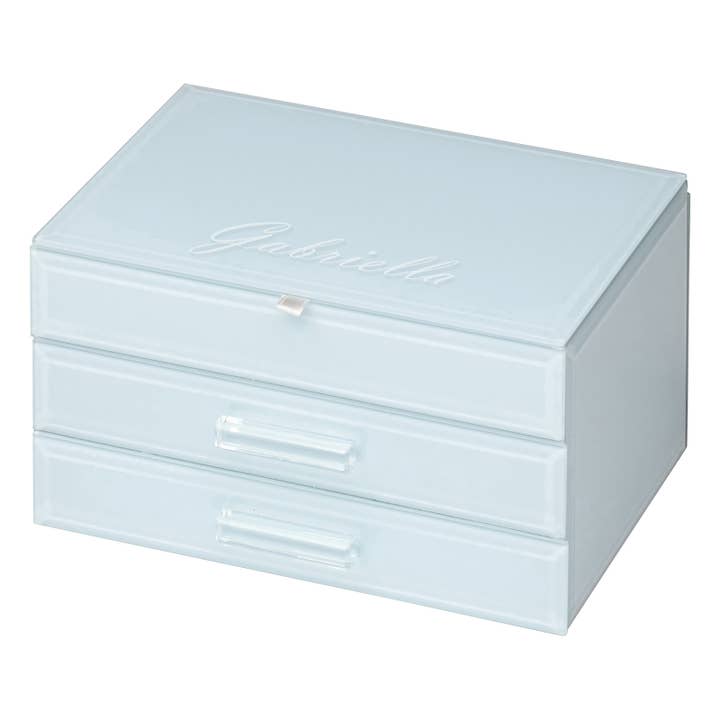 Gabriella Medium Navy Mirrored Jewel Box Gabriella Medium Navy Mirrored Jewel Box