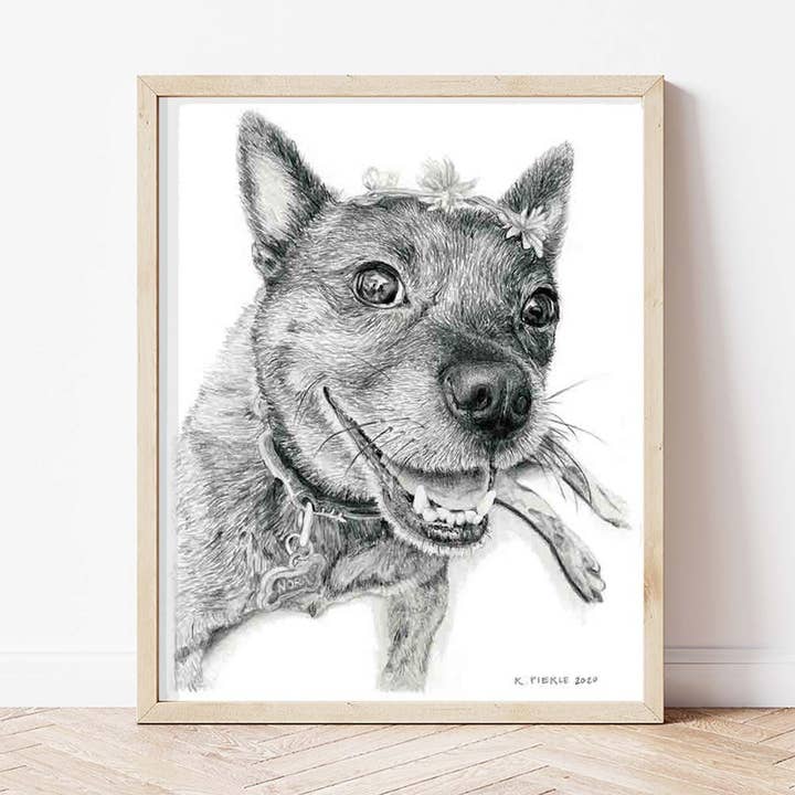 Blomst Barn Pet Portræt Print for engroshandel hos Pierce & Paint