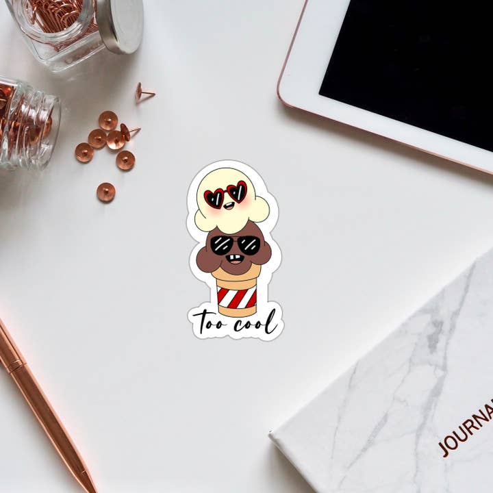 For Cool Ice Cream Cone Mad ordspil Vinyl Sticker for engroshandel hos Stick With It Sticker Co