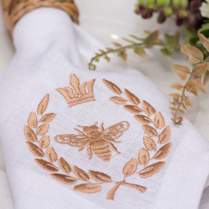 Handmade Originals Ukraine - Wholesale Dinner & cloth napkin - Embroidered Napkins Premium Quality 16x16'' - Queen Bee3