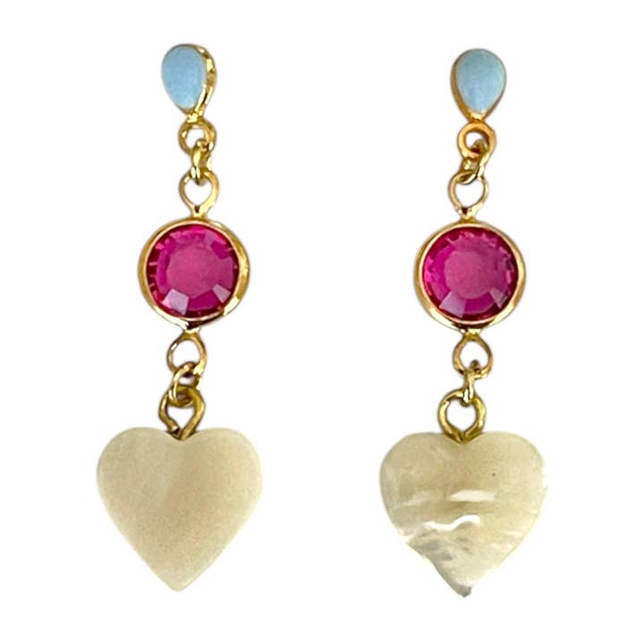 Mother of Pink Earrings for wholesale by The Sage Vintage