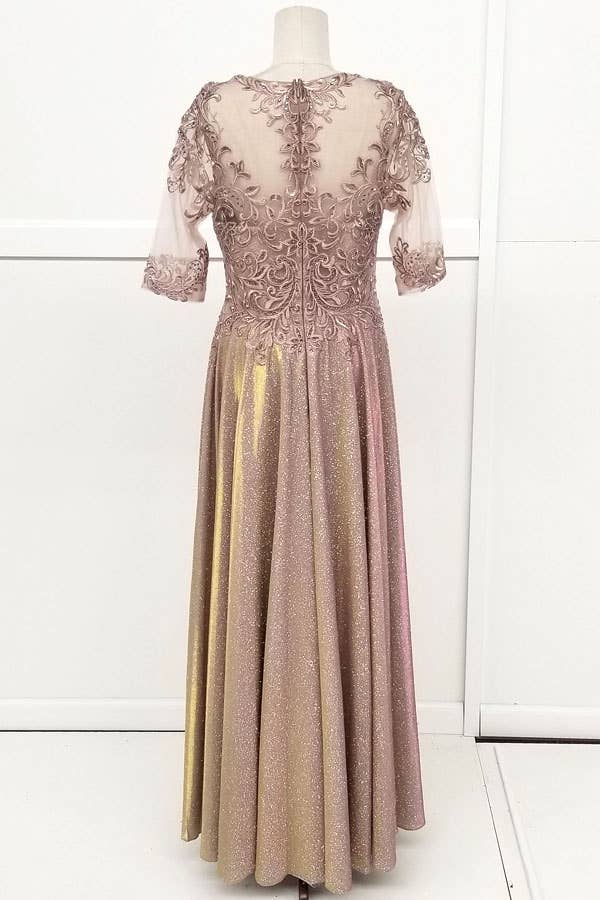 Chicas - Vendita all'ingrosso Vestito - Donna - Abito lungo Missy con maniche 3/4 e tasche J006-S-4XL23