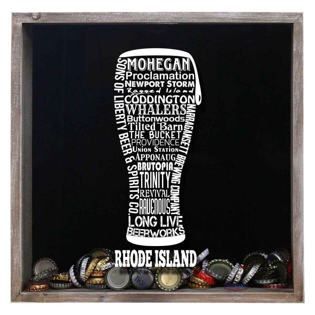 Torched Products – Großhandel 3D-Wandkunst – Cap Collector-Beer Typografie Shadow Box — Farmhouse Antique34