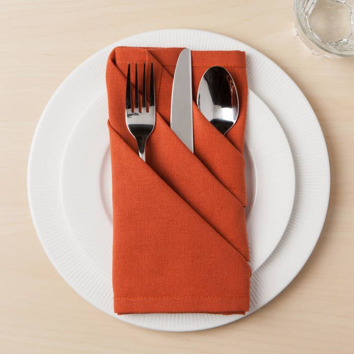 Now Designs by Danica - Wholesale Dinner & Cloth Napkin - Spectrum Cotton Napkins Rust Set of 4