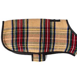CHILLY DOG LLC - Wholesale Pet Coat - Dog - Tan Tartan Dog Blanket Coat5
