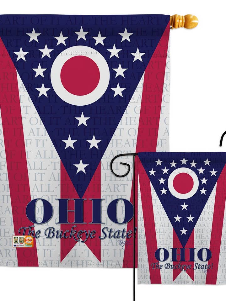 Ohio Americana States Decor Flag for wholesale by Two Group Flag Co