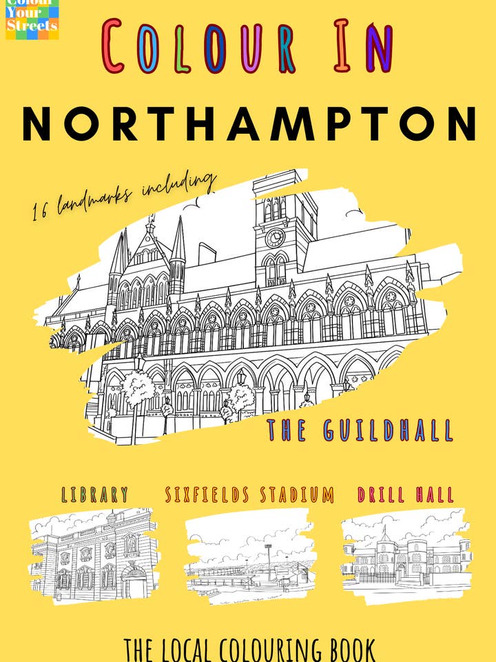 Northampton Colouring Book (A4) for wholesale by Colour Your Streets