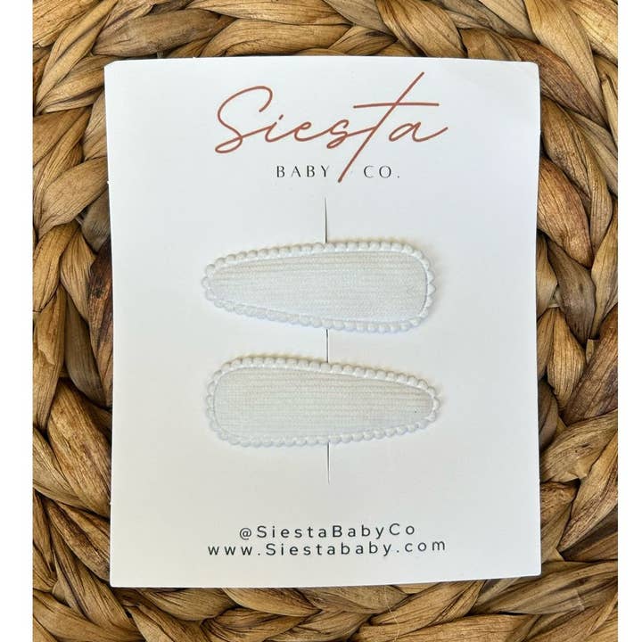 REMOVED BRAND - Wholesale Hair Clip - Kids - 2 Pack Barrettes- White0