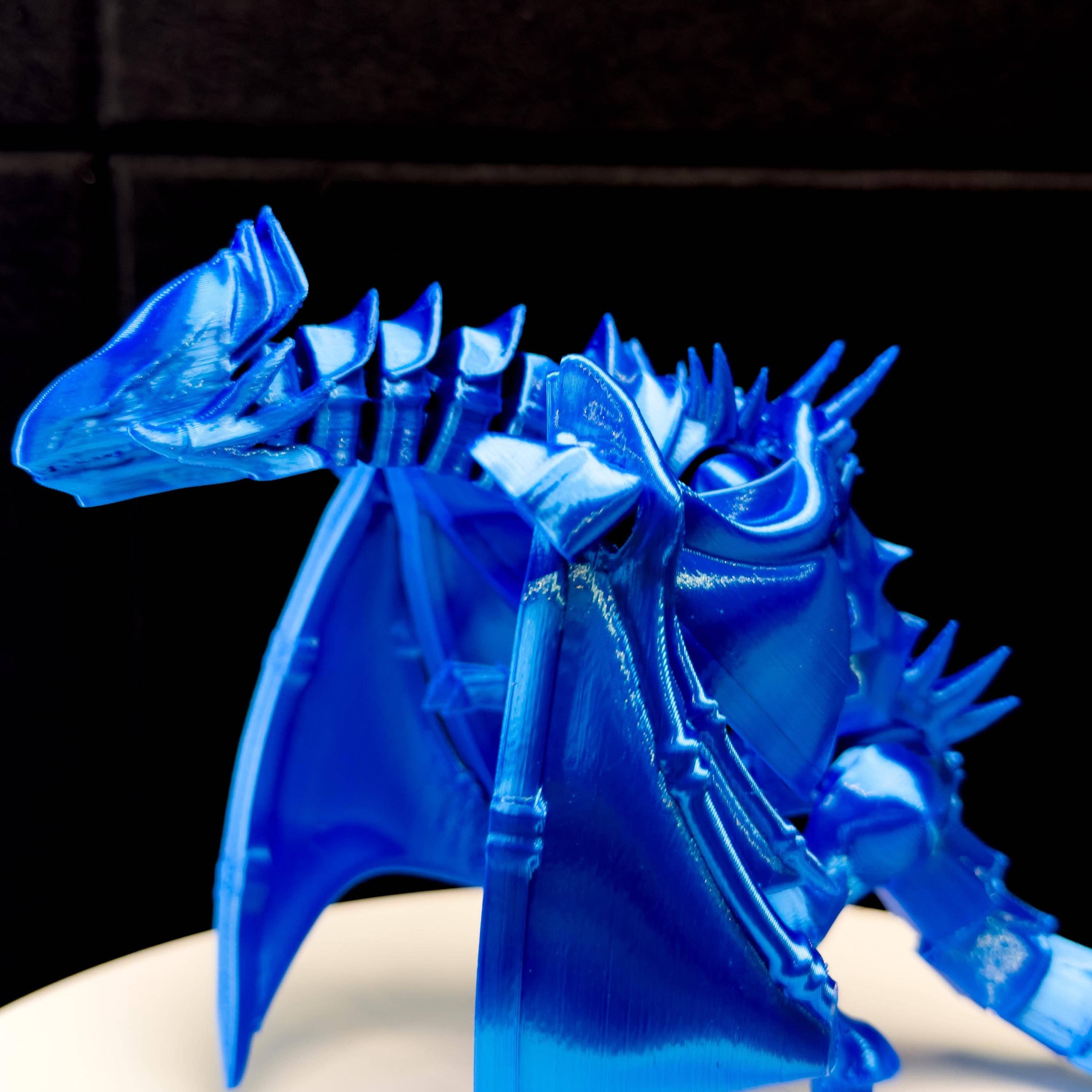 August Art House - Wholesale Figurine Toy - Kids - Blue-Eyes White Dragon Fully Articulated Anime Yugioh Figure | Over 12 Inch Posable Handmade Kaiju Toy Flexible Limbs | Gift for Monster Fan3
