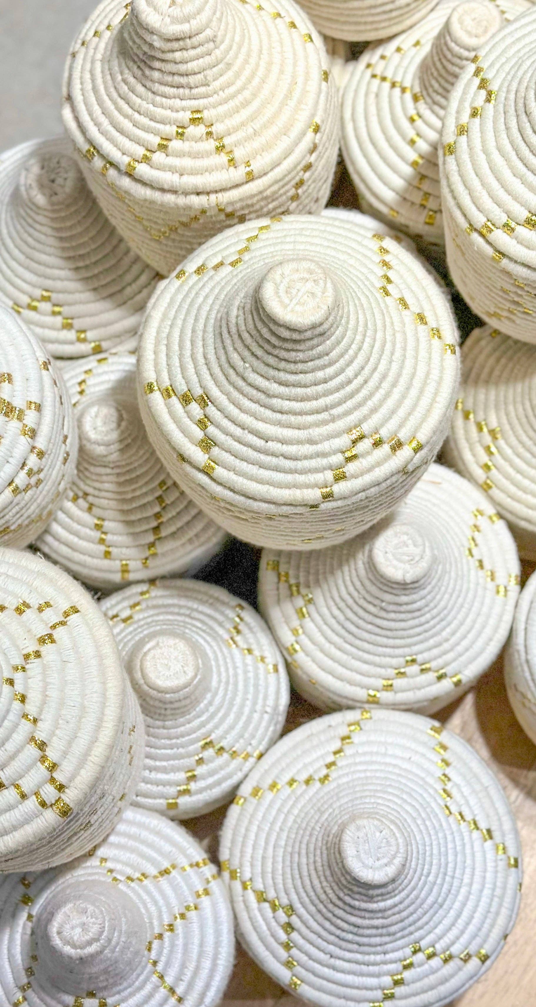 SOUK in the CITY - Vendita all'ingrosso Cestini - Cesti Berberi - bianco | oro9