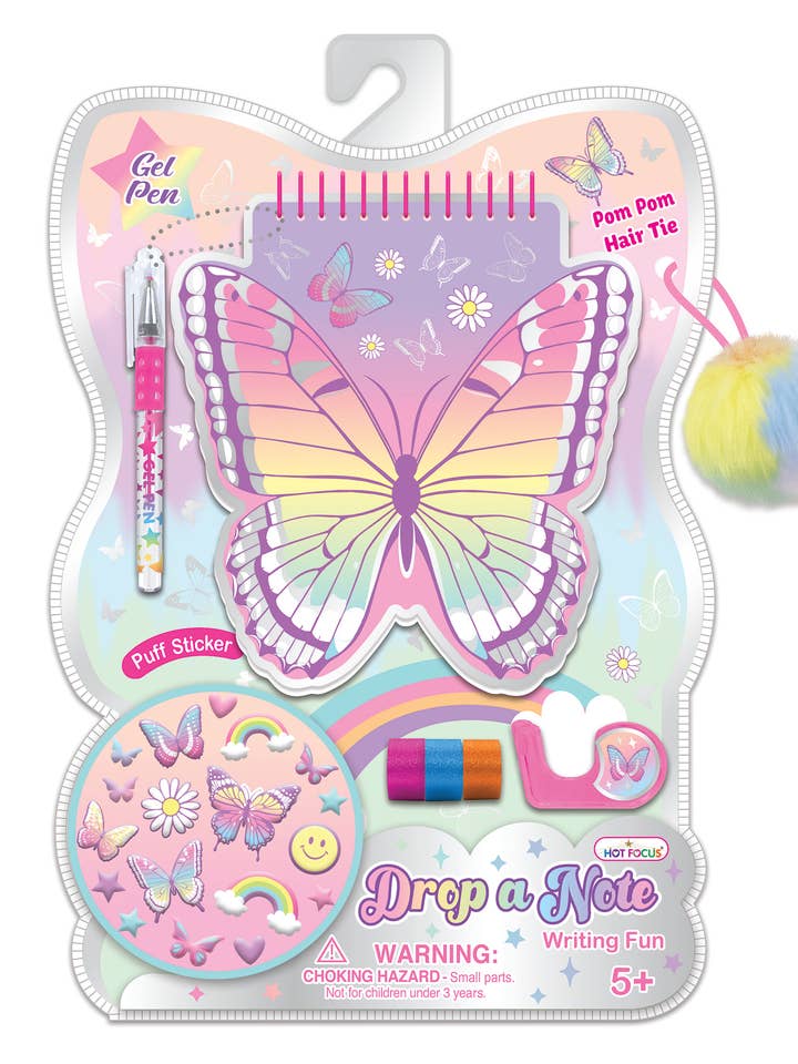 Drop A Note Writing Fun, Tie Dye Butterfly for wholesale by Hot Focus, Inc.