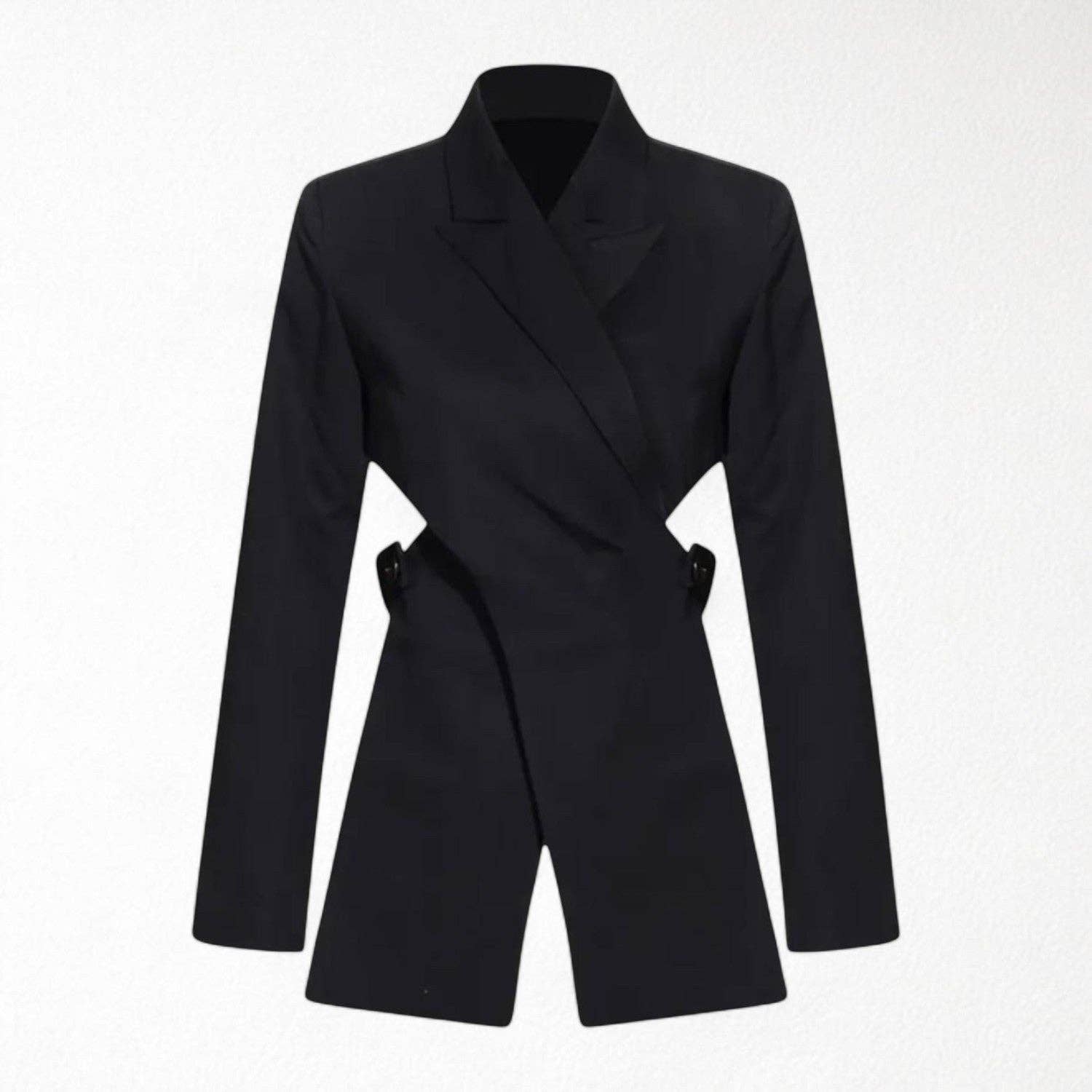 London Atelier Byproduct – wholesale Blazer – Women's – Reworked Black Blazer With Wrap Detail And Cut Out Back7