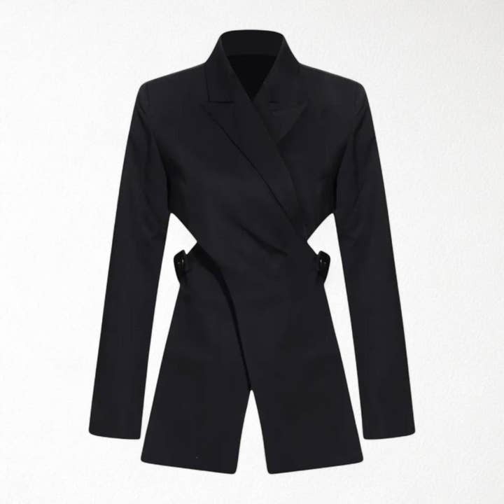 London Atelier Byproduct – wholesale Blazer – Women's – Reworked Black Blazer With Wrap Detail And Cut Out Back7