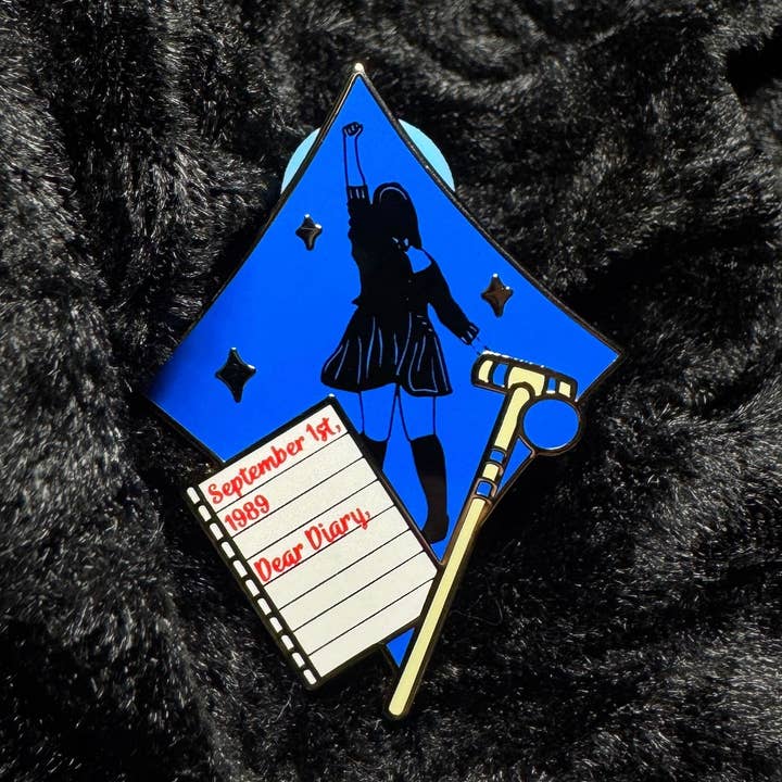 Dear Diary Icon Hard Enamel Pin for wholesale by Skaro Crafts