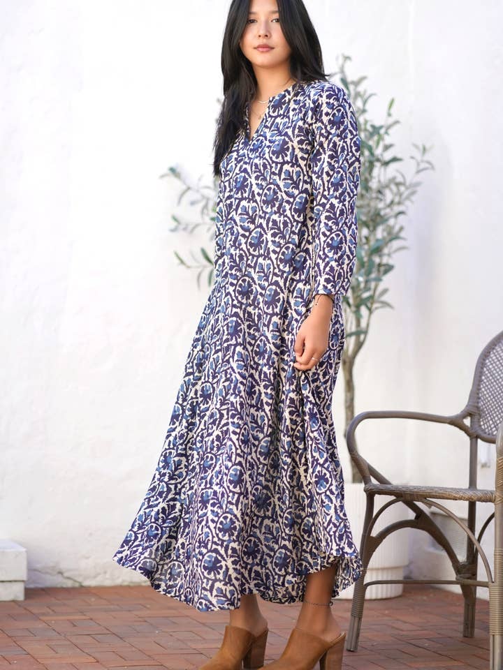 Calypso Aurora Dress Navy for wholesale on Faire3