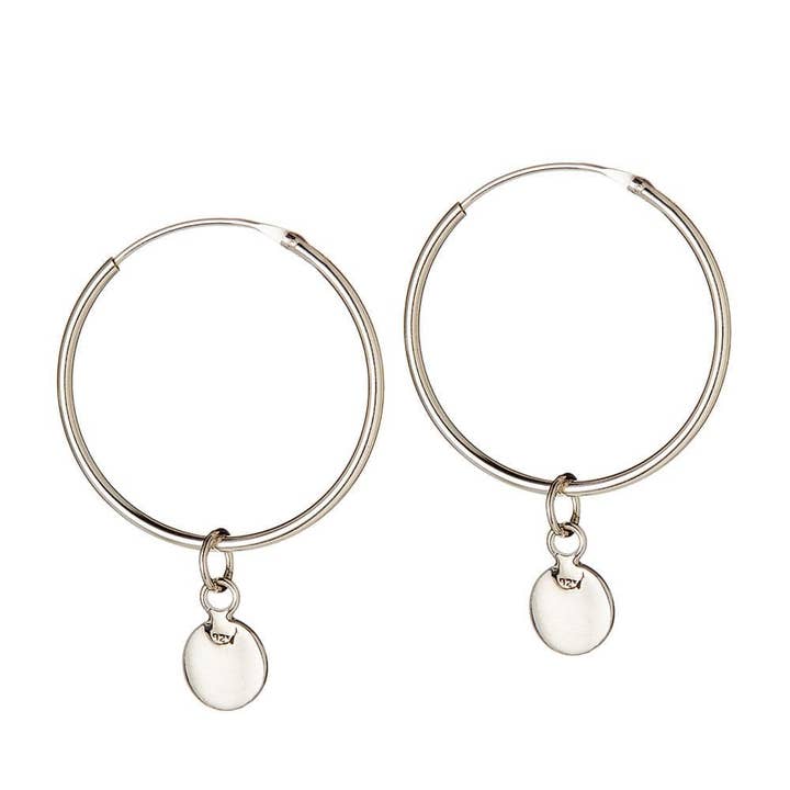 Sølv Hoops med Runde 22 MM for engroshandel hos Juulry