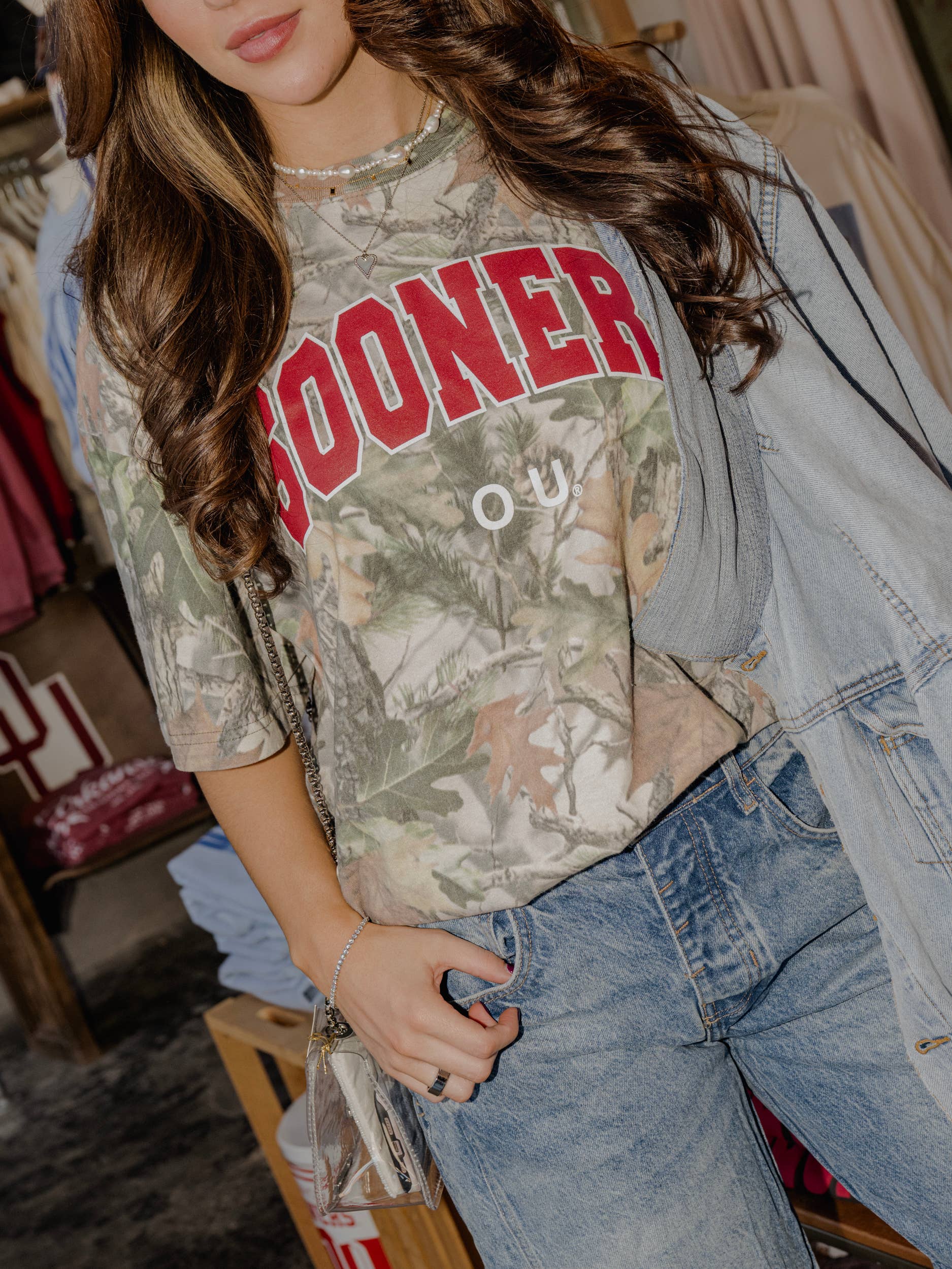 LivyLu - Vente T-shirt sérigraphié – unisexe - T-shirt camouflage rempli OU Oklahoma Sooners Gault3
