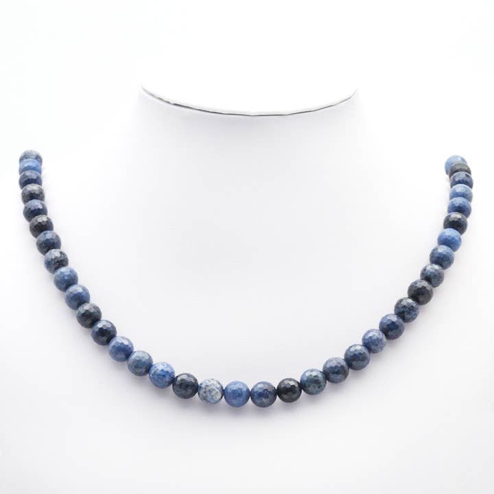 BestBeads&Beyond - Wholesale Beads - Genuine Quality Dumortierite Round Faceted Beads, 6mm/8mm/10mm, Sku#U14473