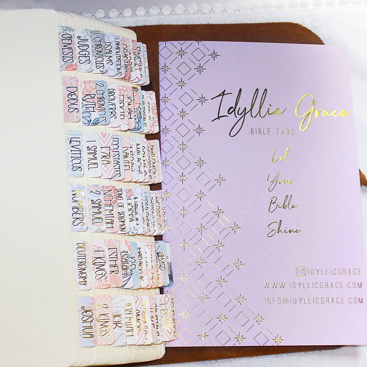 Idyllic Grace – Engroshandel Bogmærke – Graceful Gold Foiled Bibel Tabs9