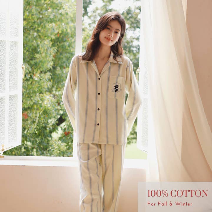 DrifWoo - Wholesale Lounge Top - Women's - Women Striped Pajama Set – Cozy & Cute Boutique Loungewear8