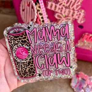 Ciondolo Bogg bag glitterato "Mom Juice" per la vendita all'ingrosso da parte di The Pink Peach