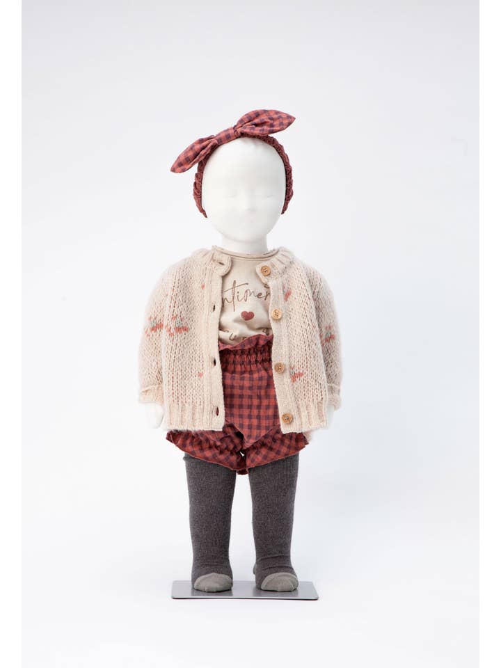 Tocoto Vintage - Wholesale Underwear/Diaper Cover - Baby - Baby Girl Ginghome Check Bloomer W121223