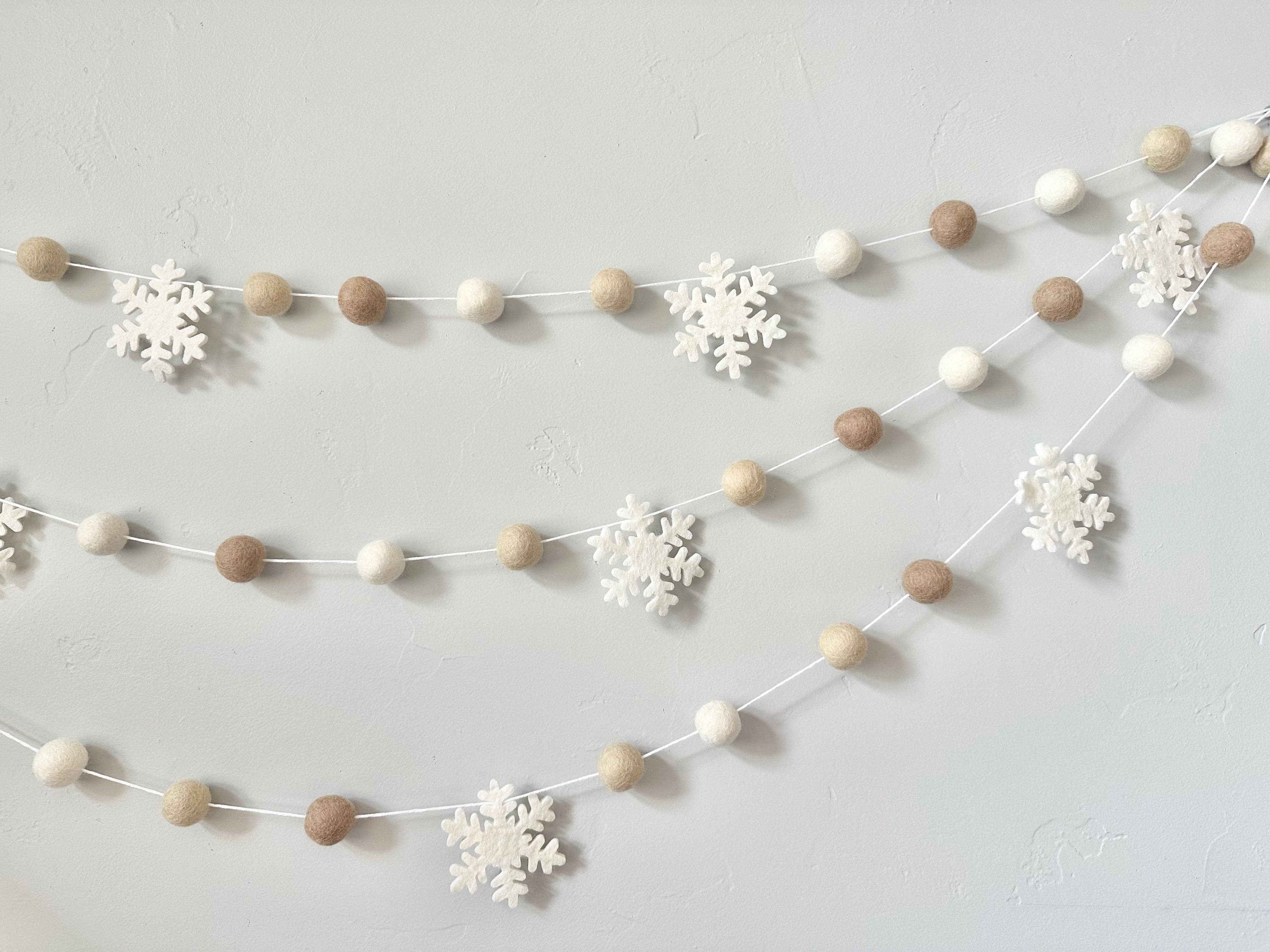 Wool Jamboree - Wholesale Bunting/Garland - Neutral Snowflake Garland - Best Seller!4