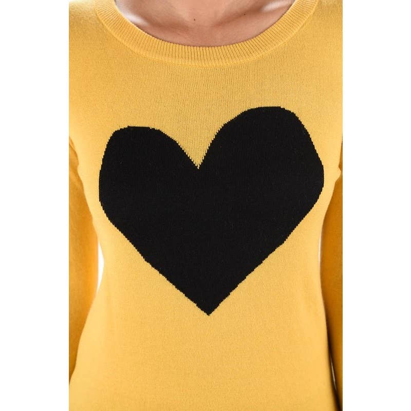Mak – wholesale Pullovertröja - Dam – Heart Chenille Crewneck 3/4 ärm tröja MK359530