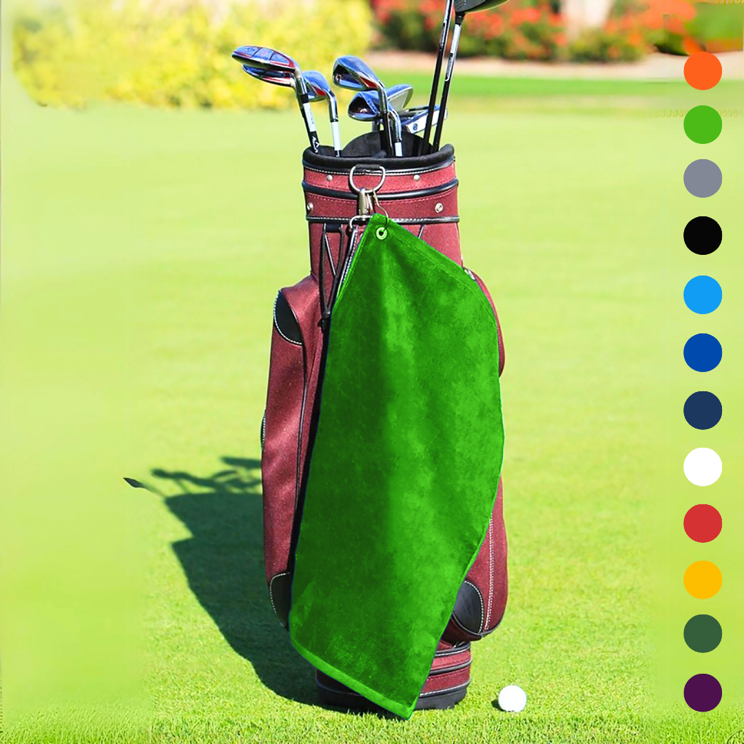 Pro Towels – Großhandel Sporthandtuch – Golfhandtuch aus Velours-Velour, mittelgroß, mit Öse und Haken4