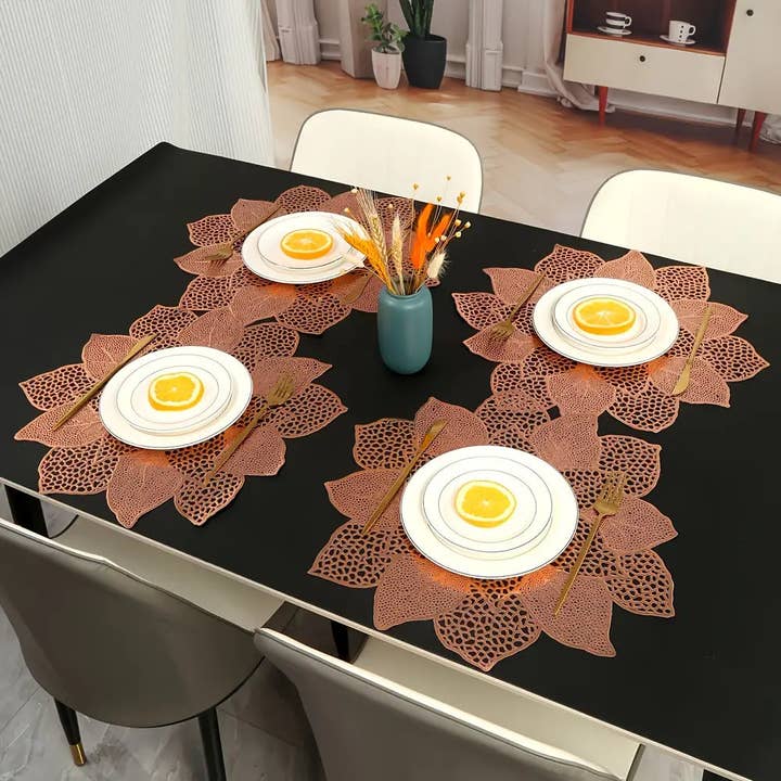 Huis Van Merken - Wholesale Placemat - 4/6/8pcs Christmas Lotus Table Mats3