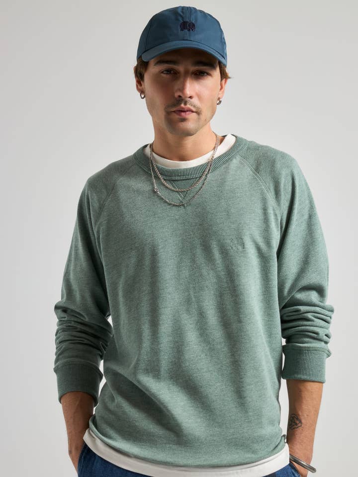Essentieller Leichter Pullover Salziges Grün für den Großhandel von Trendsplant Clothing