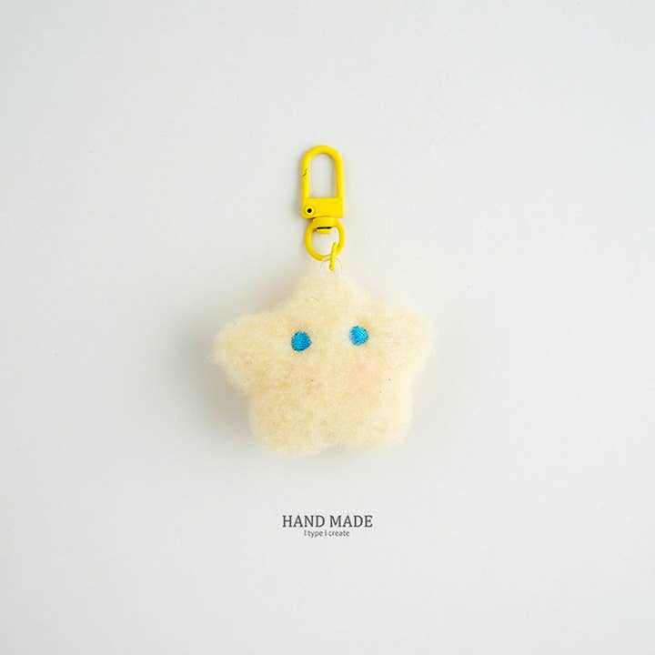MKS America - Wholesale Keychain - Women's - Fluffy Moon Star Keychain Cute Smiley Bag Charm Gift