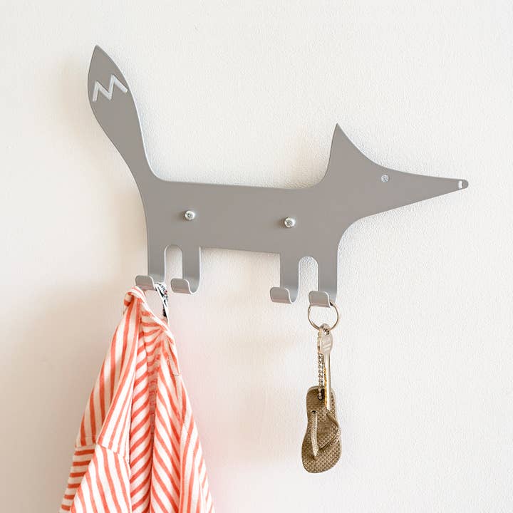 Kids Wall Hook Fox Gray for wholesale by Marnelly
