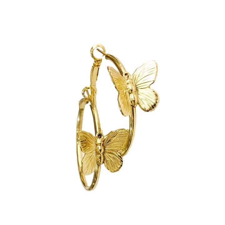 GOLD BUTTERFLY CREOLE for wholesale by Lotta Djossou Paris