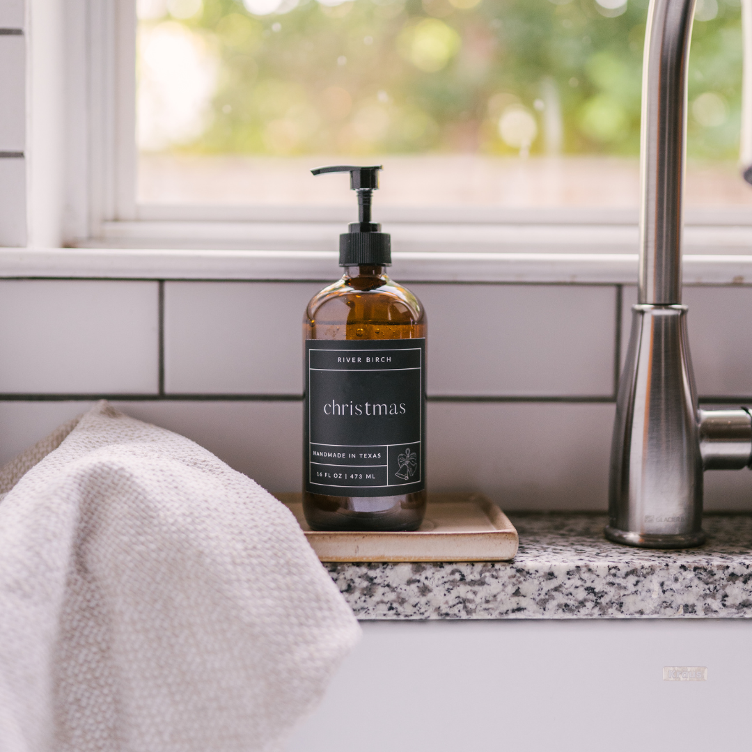 River Birch Candles – wholesale Handtvål – Jul - 16 oz bärnstensglas - handgjord - handtvätt 3