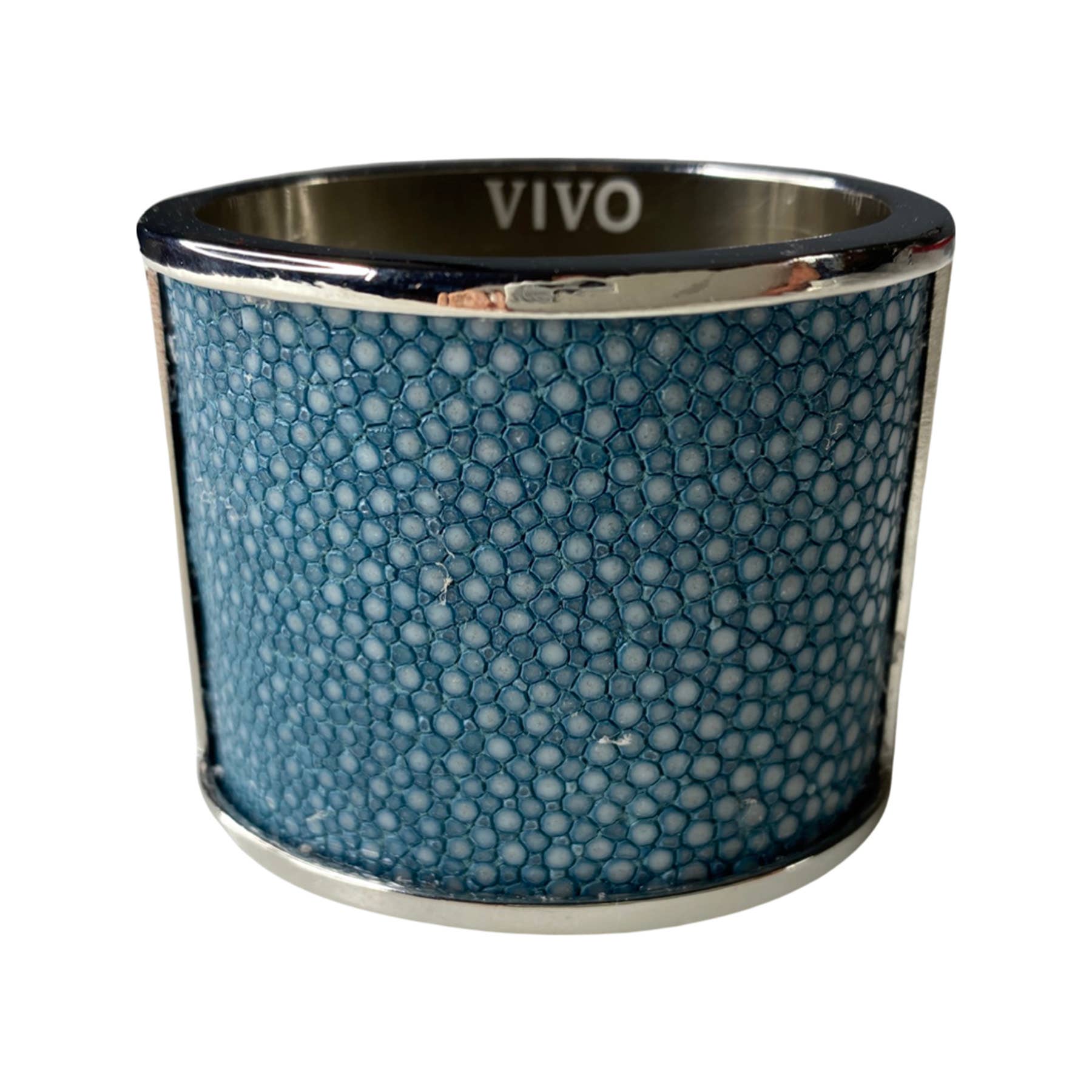 VIVO - Wholesale Napkin Ring - Genuine Shagreen Inlay Silver Napkin Ring7