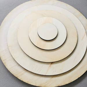 Wooden Craft Signs - 6 Piece DIY Kit, 10cm Diameter, Perfect for Home  Decoration - Unfinished Wooden Plate Blanks Dish for Crafts and Painting :  : Arts & Crafts