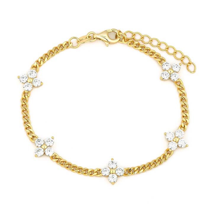 Fleur CZ Bracelet for wholesale by Belle By Elle