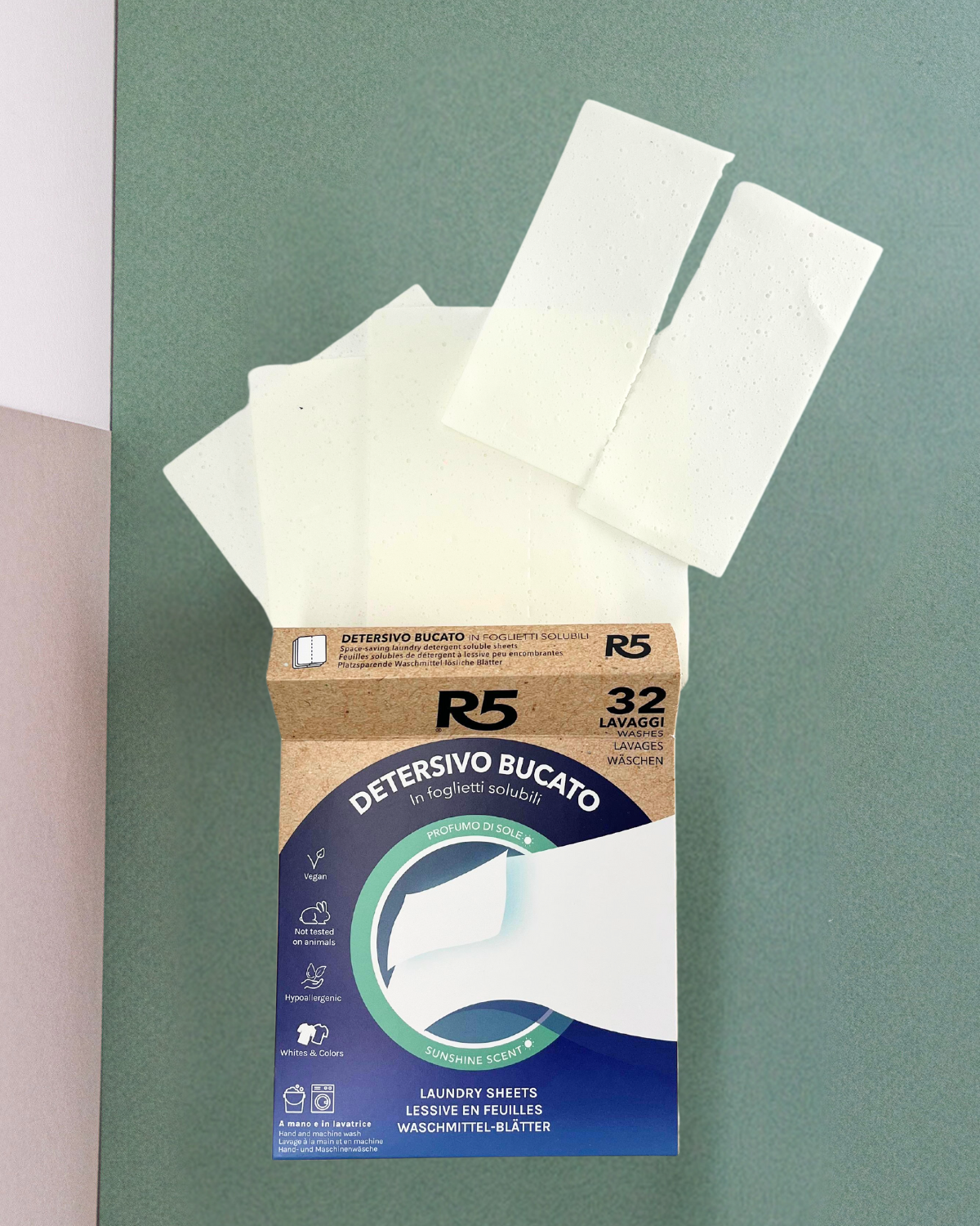 R5 - Wholesale Laundry Detergent Powder/Pods - Detergent in Sheets R5- Laundry Sheets - Made in Italy1