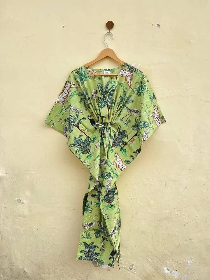 Kaftan-nachtkledingjurk van 100% puur katoen, lange zomerkaftan voor wholesale door bhavnas boutique