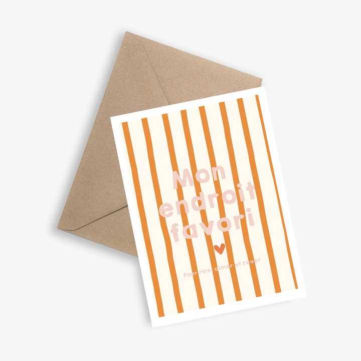 Enkel karta och affisch - Min favoritplats för wholesale av LE PAPIER GRAPHIQUE