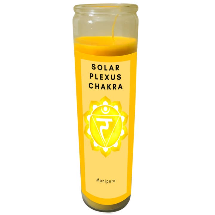Solar Plexus Chakra 8” Jar Candle for wholesale by Astral Auras