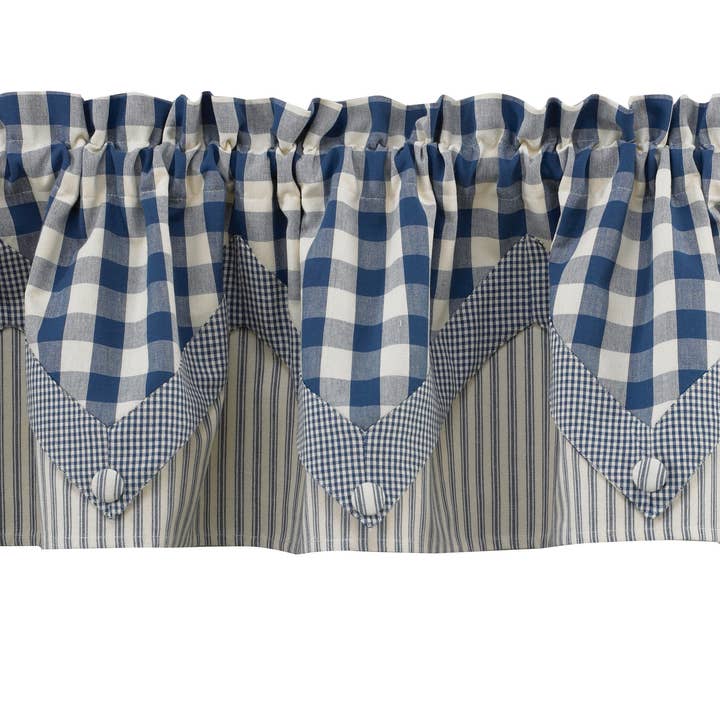 York Lights - Mantovana a punta foderata, blu per la vendita all'ingrosso da parte di Park Designs