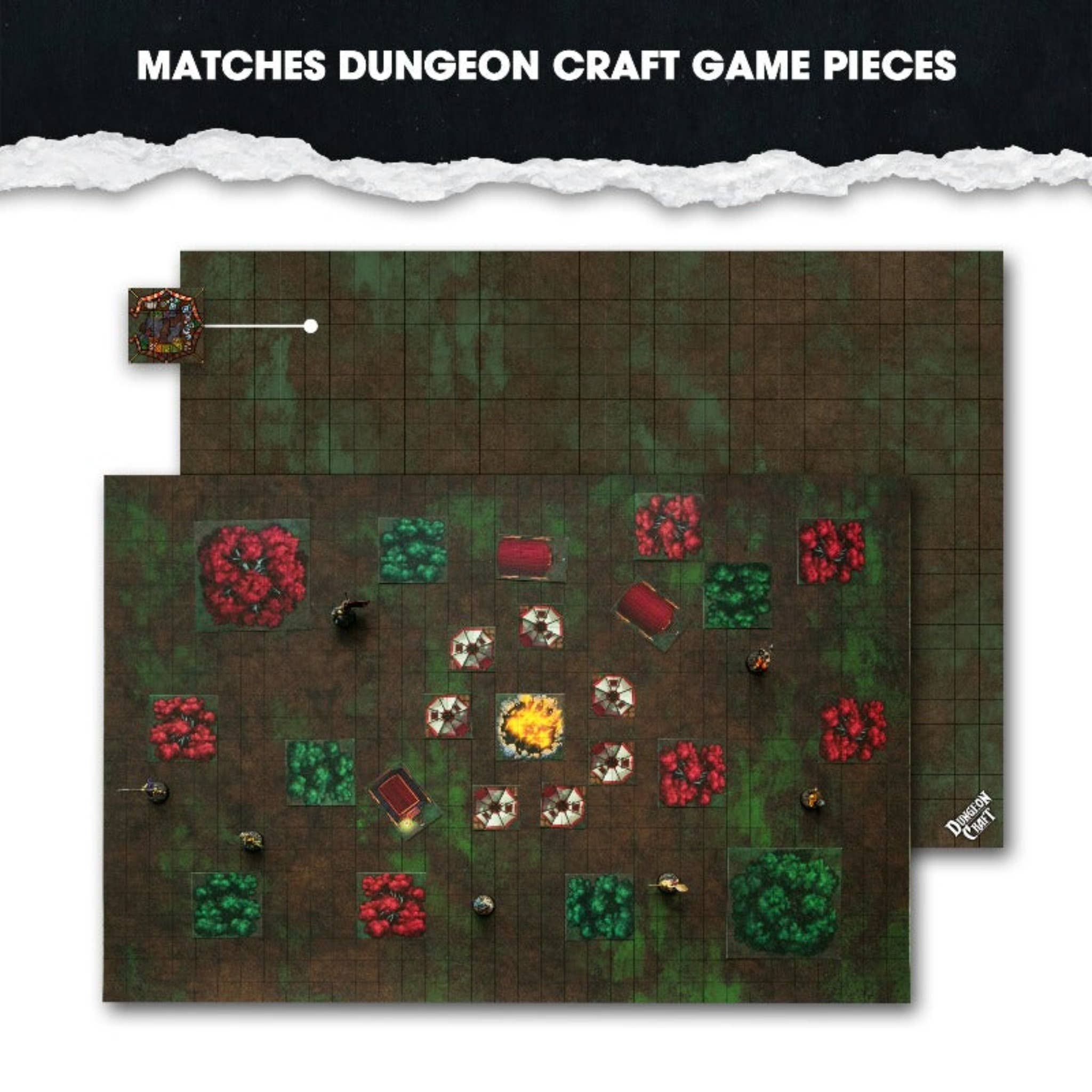 1985 Games - Vente Jeux de société - BattleMap – Carte de bataille Terre retournée pour DnD4