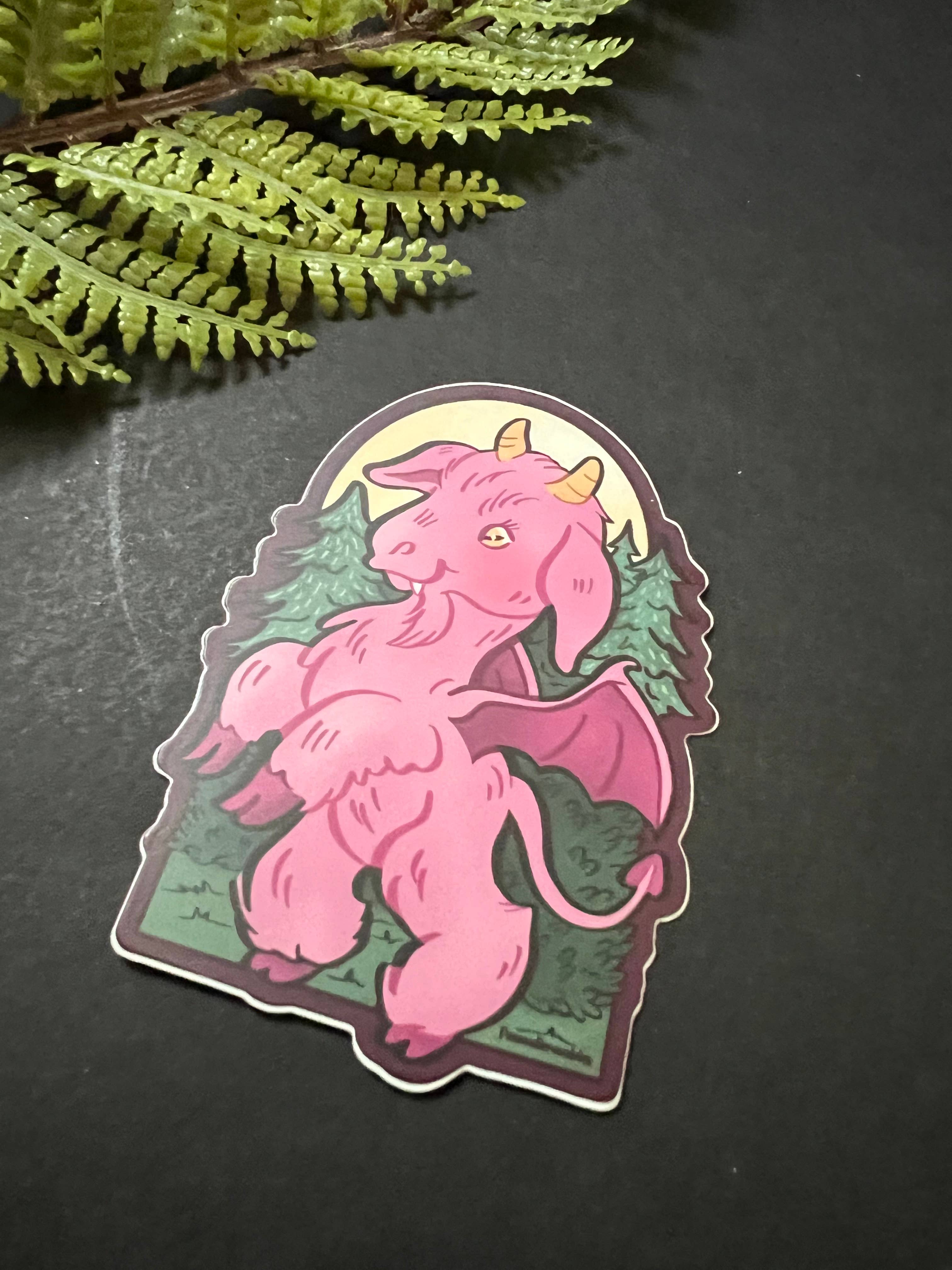 Fox and Brambles - Wholesale Sticker - Jersey Devil Cryptid Sticker1