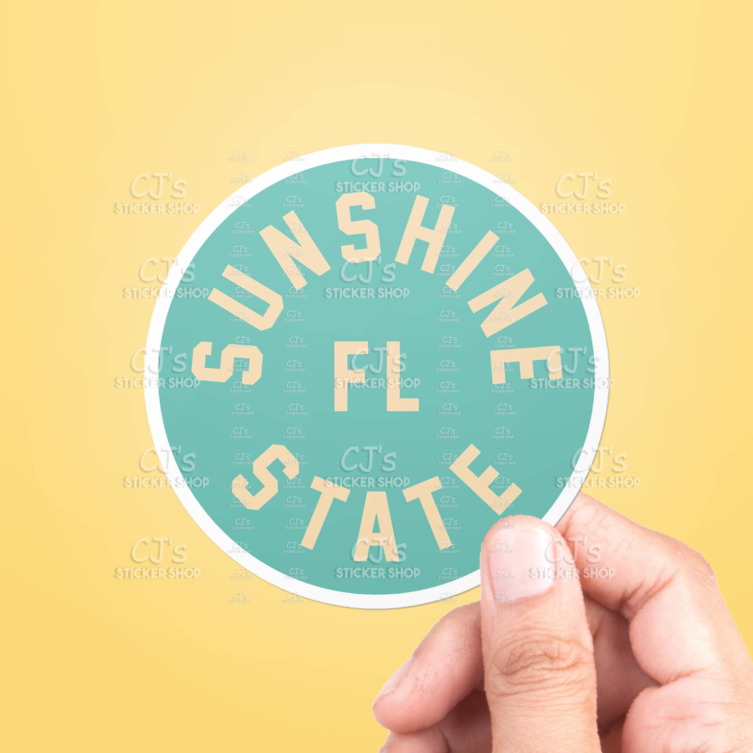CJ's Sticker Shop - Wholesale Sticker - Sunshine FL State Sticker Vinyl Decal
